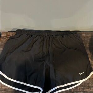 Nike Youth XL Black Athletic Shorts with White Trim